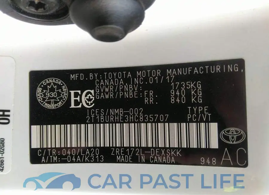 2T1BURHE3HC835707# 9