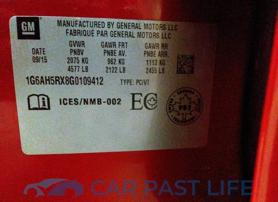 1G6AH5RX8G0109412# 9