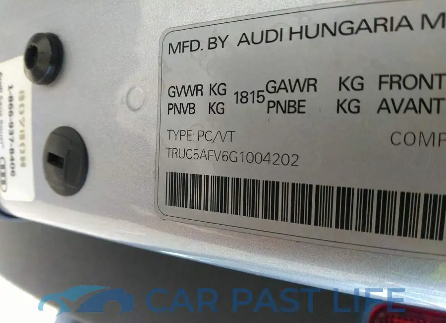 TRUC5AFV6G1004202# 9