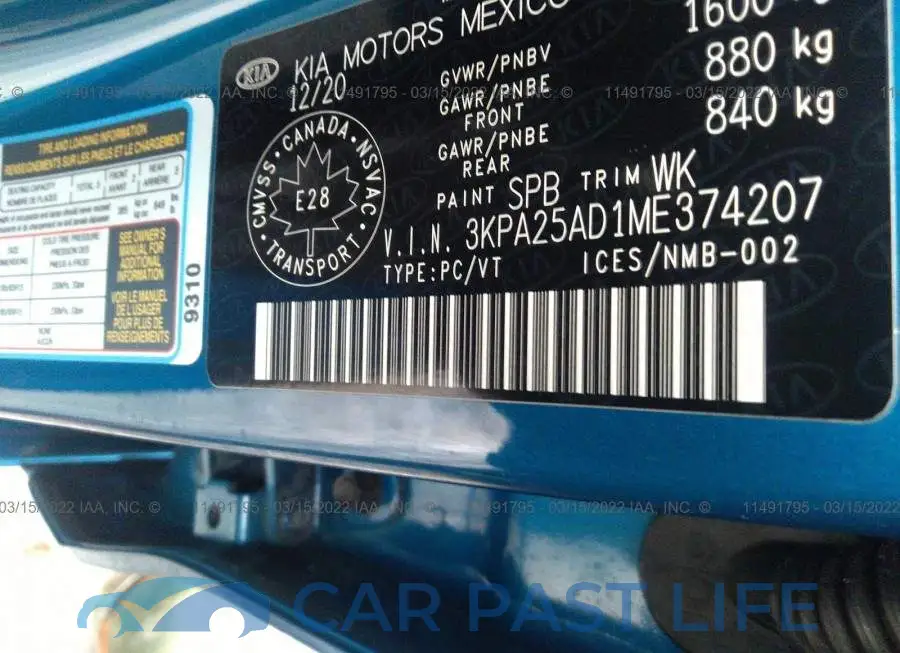 3KPA25AD1ME374207# 9
