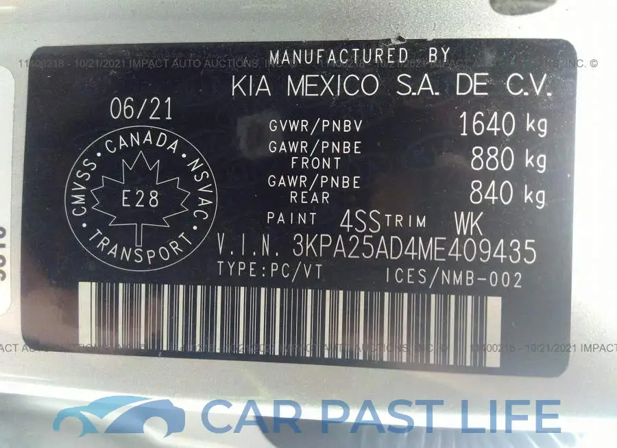 3KPA25AD4ME409435# 9