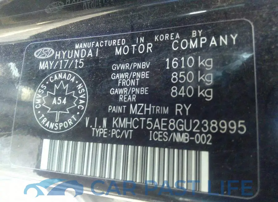 KMHCT5AE8GU238995# 9