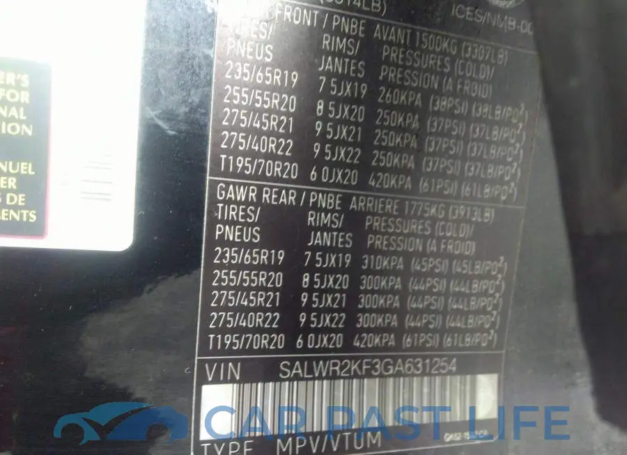 SALWR2KF3GA631254# 9