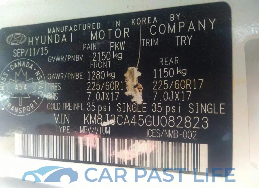 KM8J3CA45GU082823# 9