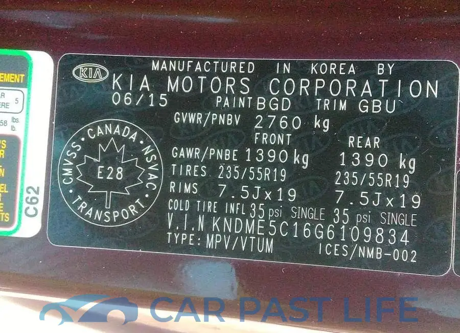 KNDME5C16G6109834# 9