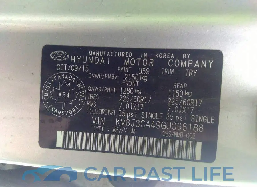 KM8J3CA49GU096188# 9