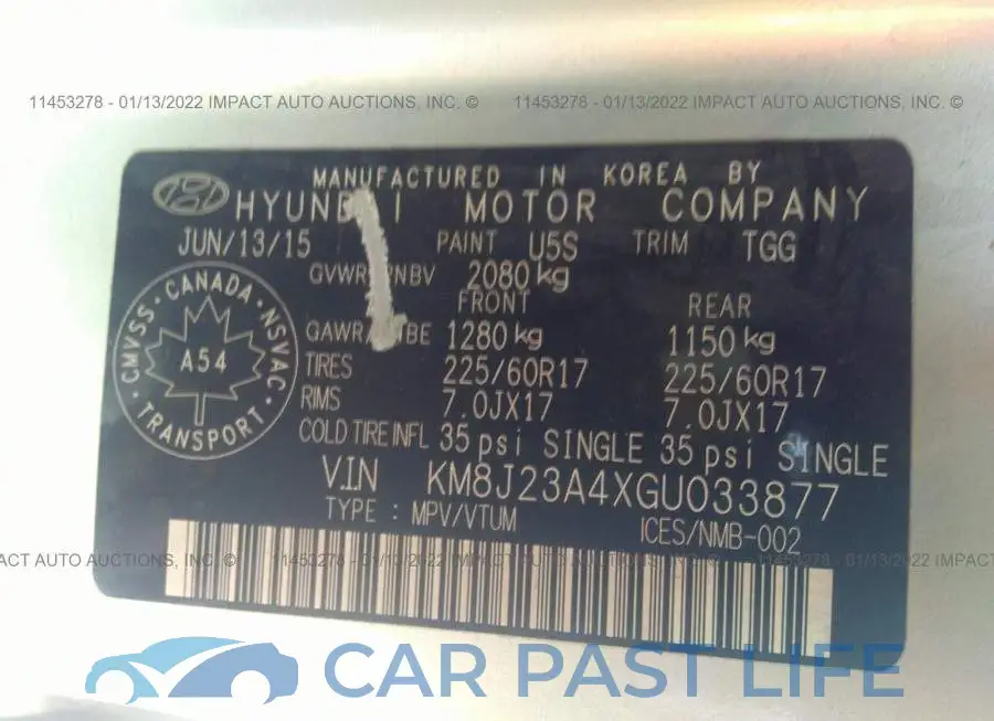 KM8J23A4XGU033877# 9