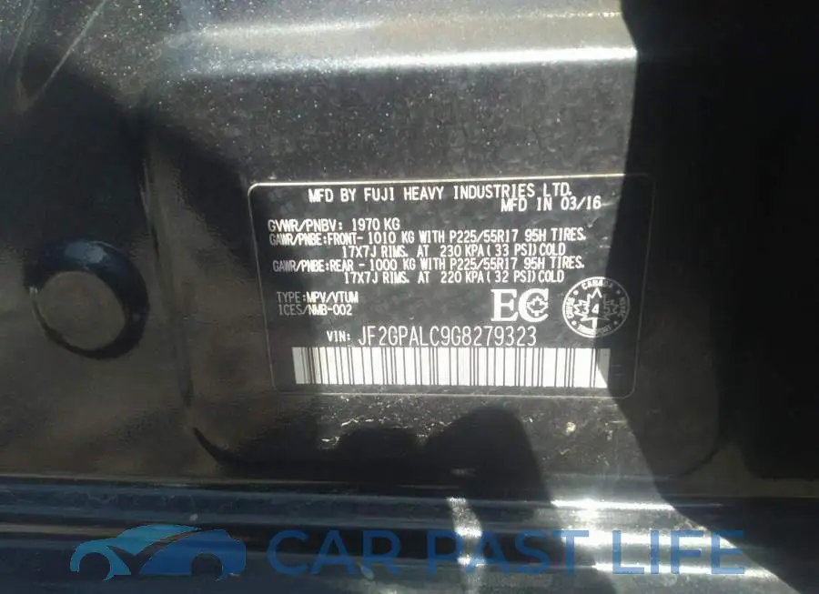 JF2GPALC9G8279323# 9