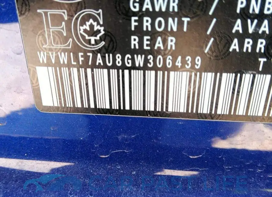 WVWLF7AU8GW306439# 9