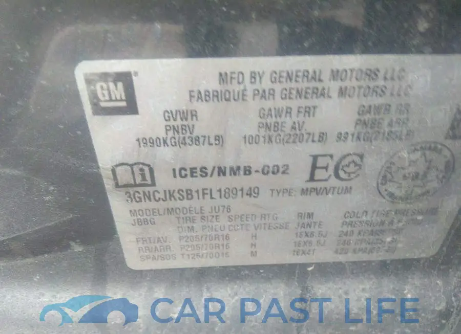 3GNCJKSB1FL189149# 9