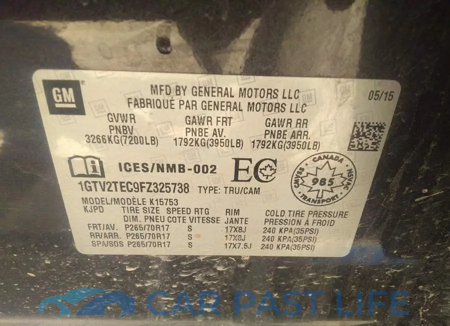 1GTV2TEC9FZ325738# 9