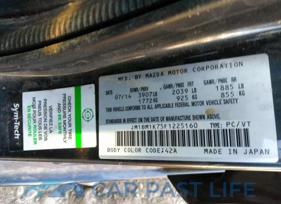 JM1BM1K75F1225160# 9