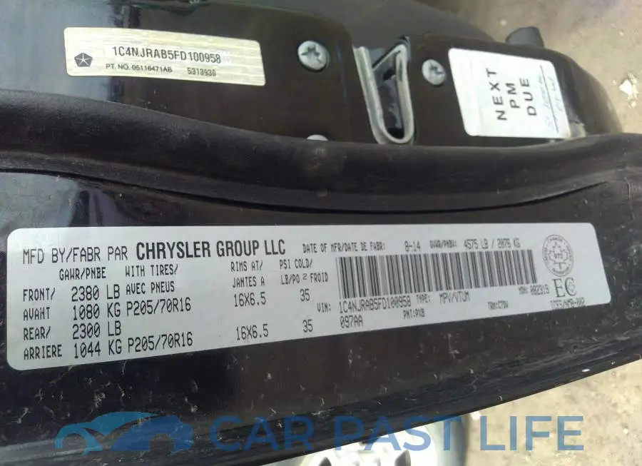 1C4NJRAB5FD100958# 9