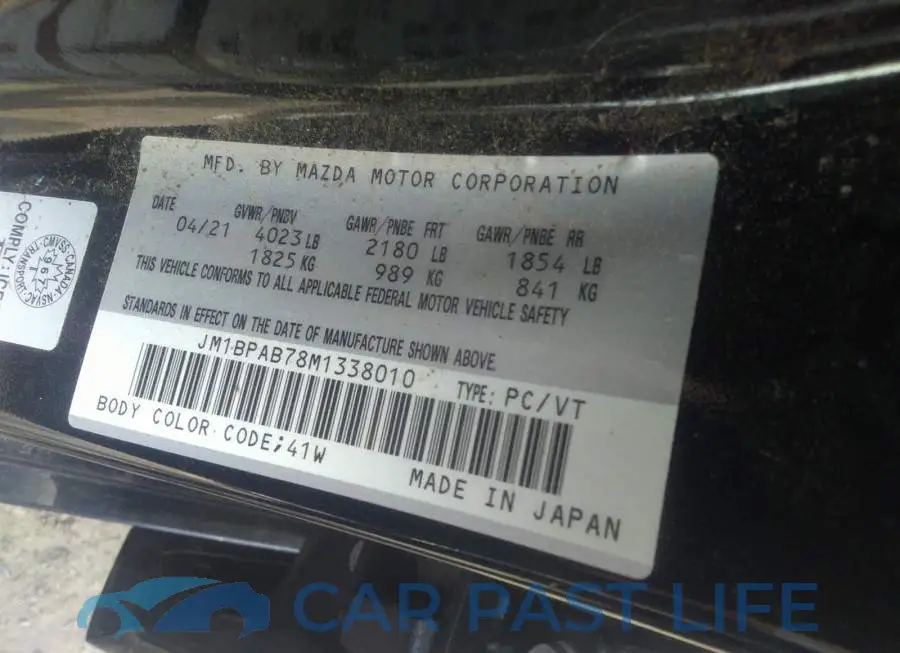 JM1BPAB78M1338010# 9