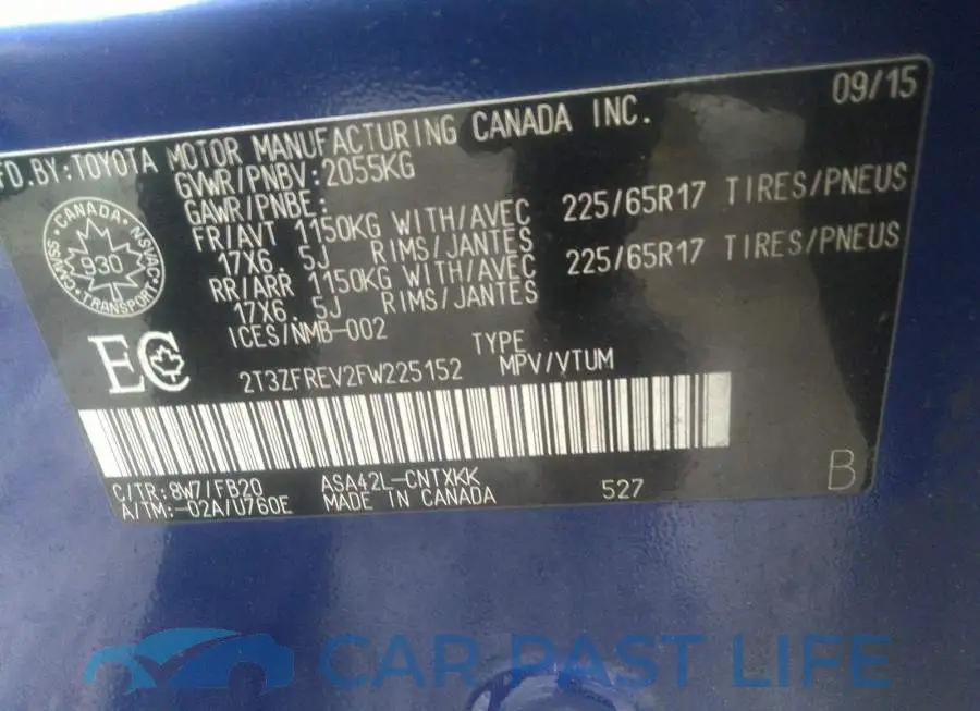 2T3ZFREV2FW225152# 9
