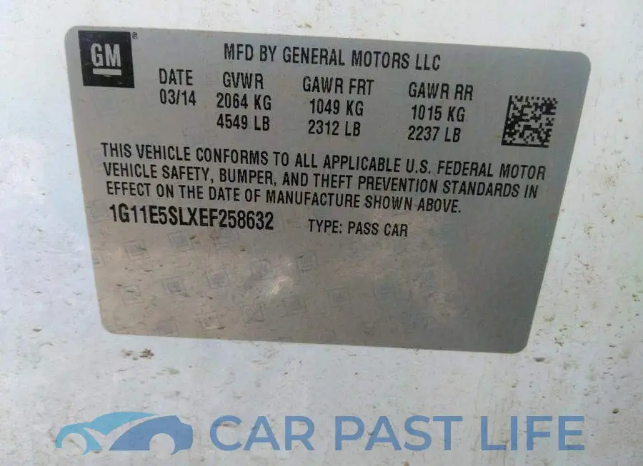 1G11E5SLXEF258632# 9