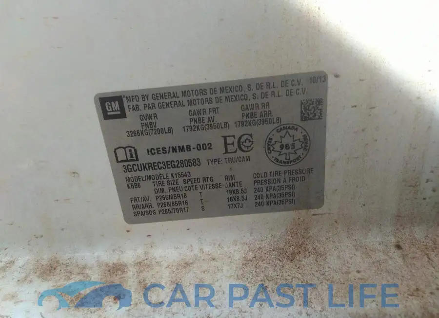 3GCUKREC3EG280583# 9