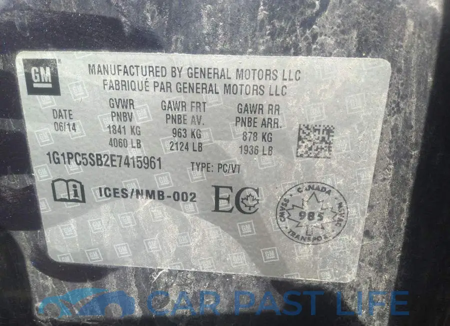 1G1PC5SB2E7415961# 9