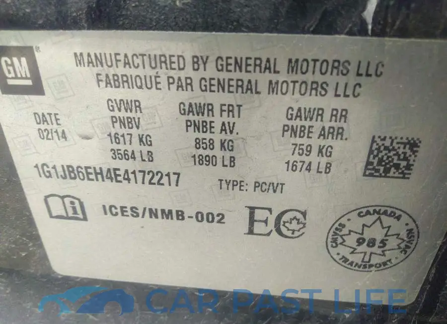1G1JB6EH4E4172217# 9