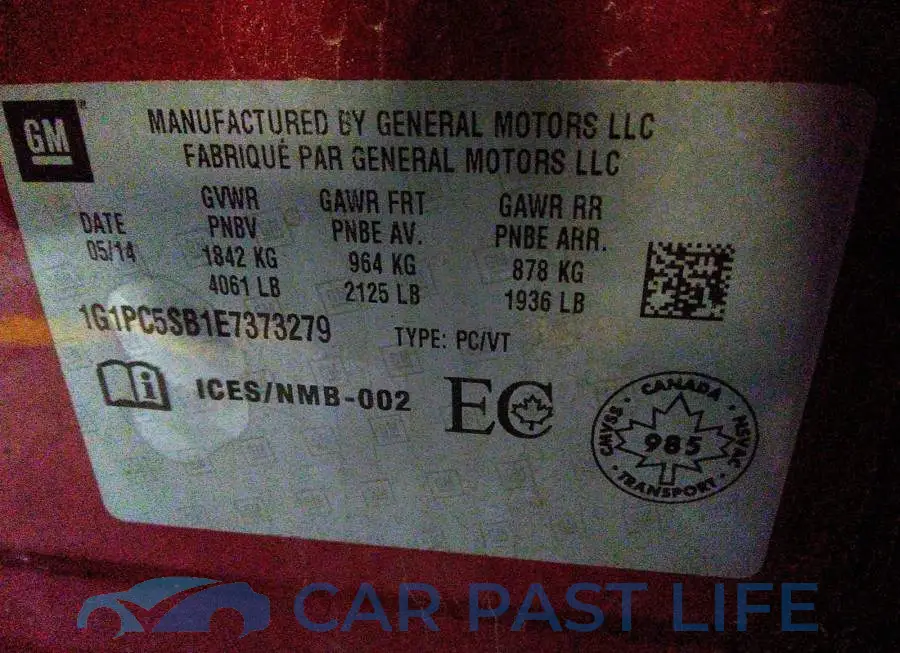 1G1PC5SB1E7373279# 9