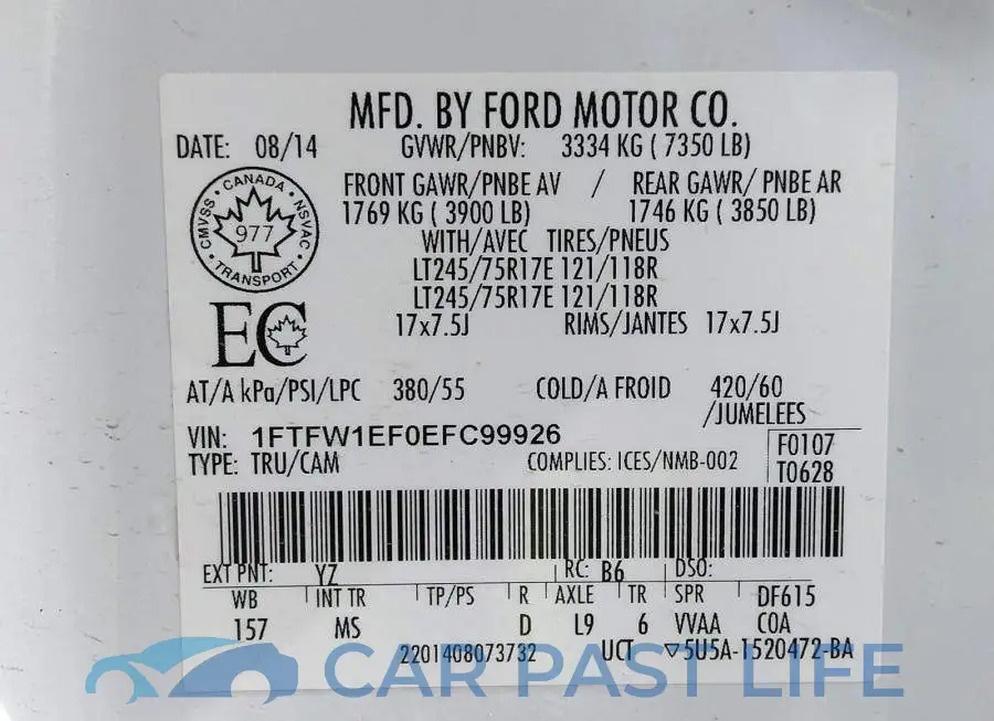1FTFW1EF0EFC99926# 9