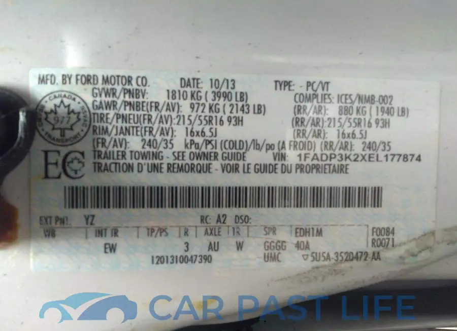 1FADP3K2XEL177874# 9