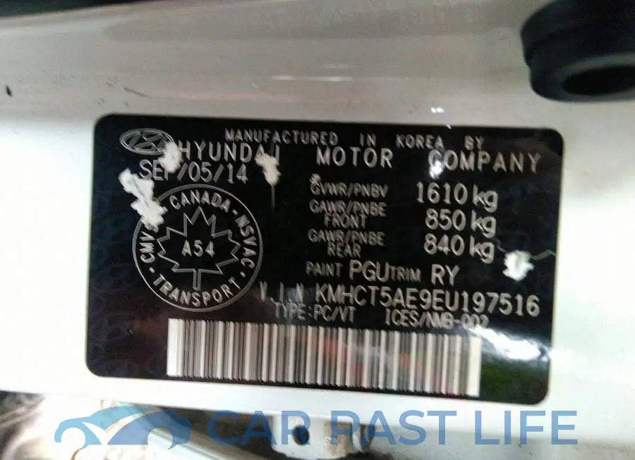 KMHCT5AE9EU197516# 9