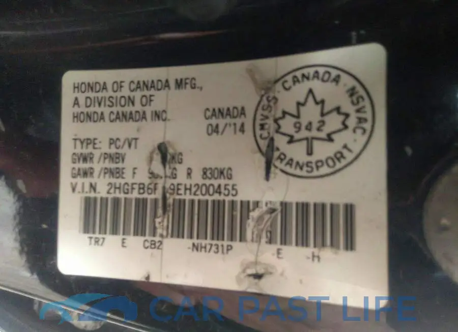 2HGFB6E59EH200455# 9