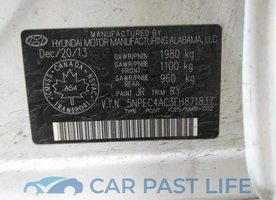 5NPEC4AC3EH871837# 9