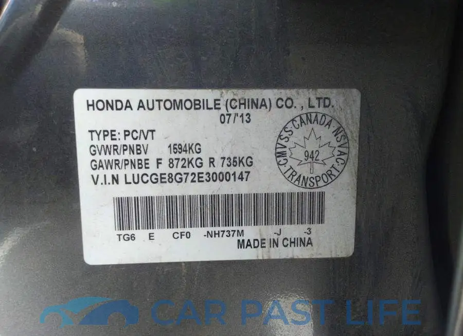 LUCGE8G72E3000147# 9