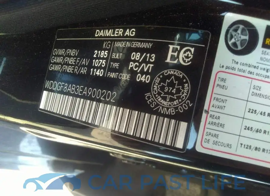 WDDGF8AB3EA900202# 9