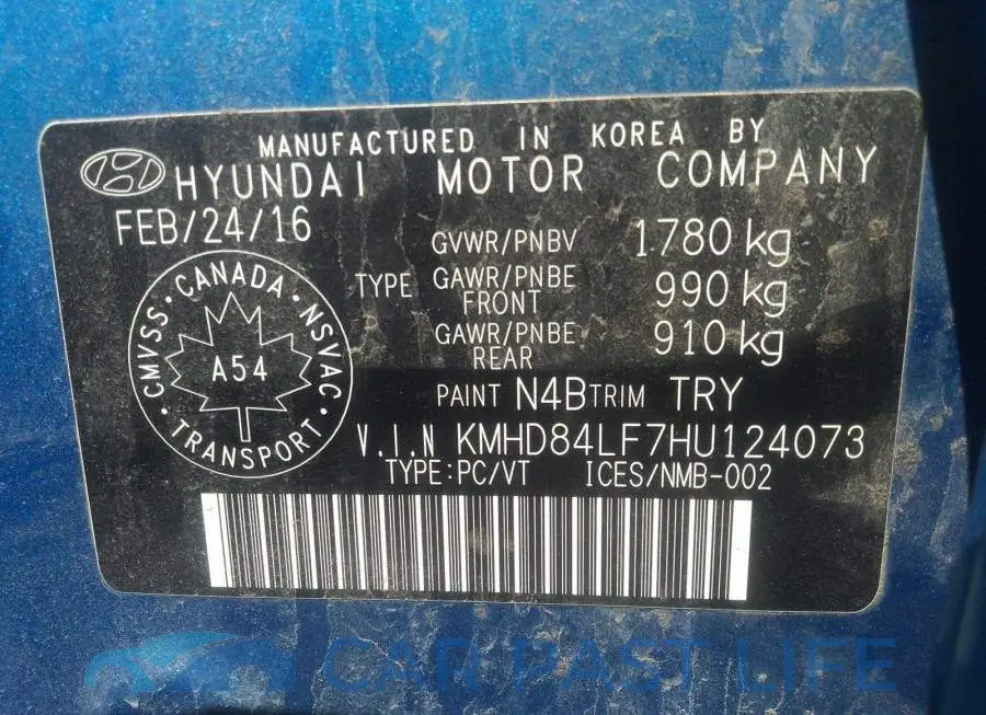 KMHD84LF7HU124073# 9