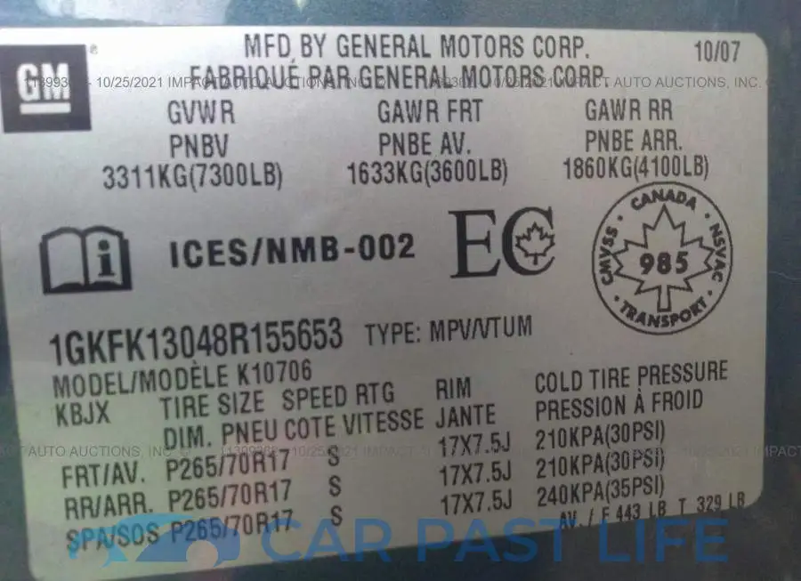 1GKFK13048R155653# 9