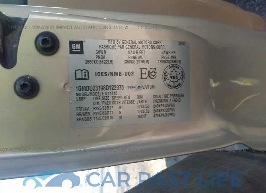 1GMDU23198D122975# 9