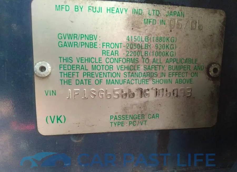 JF1SG65667G706093# 9
