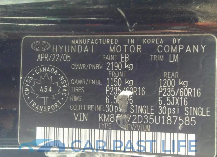KM8JM72D35U187585# 9