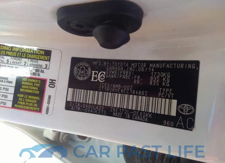 2T1BURHE8EC184862# 9