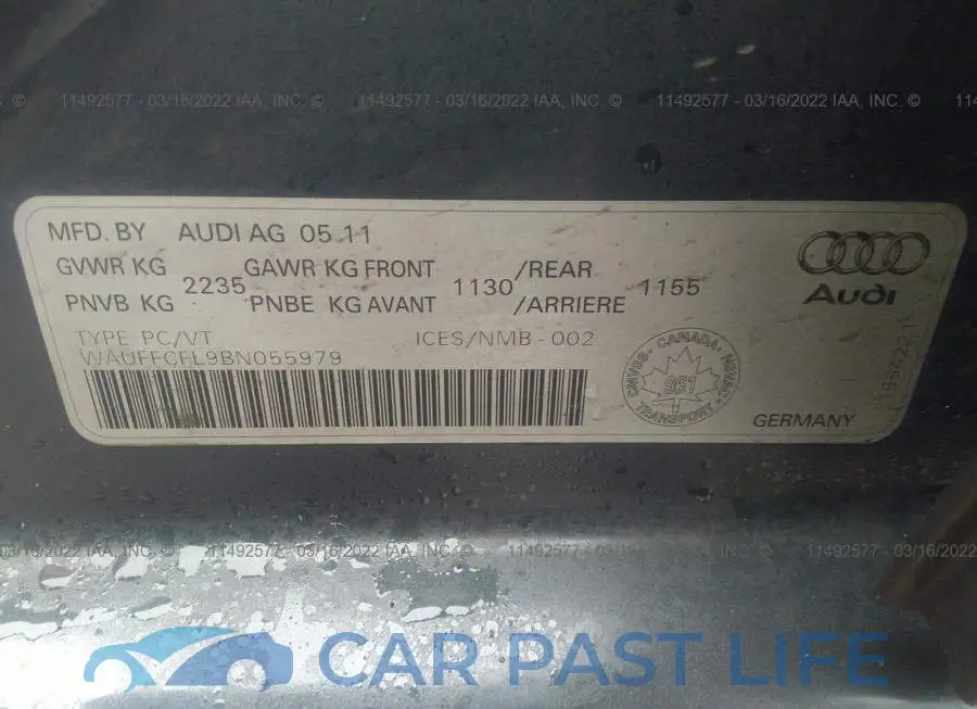 WAUFFCFL9BN055979# 9