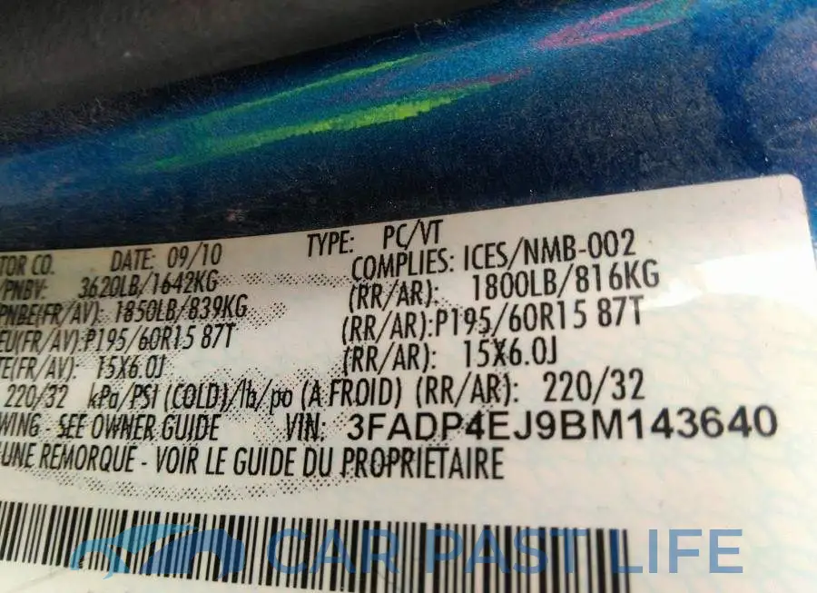 3FADP4EJ9BM143640# 9