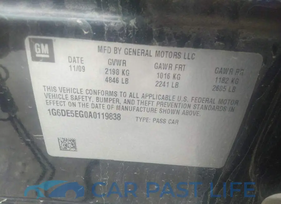 1G6DE5EG0A0119838# 9