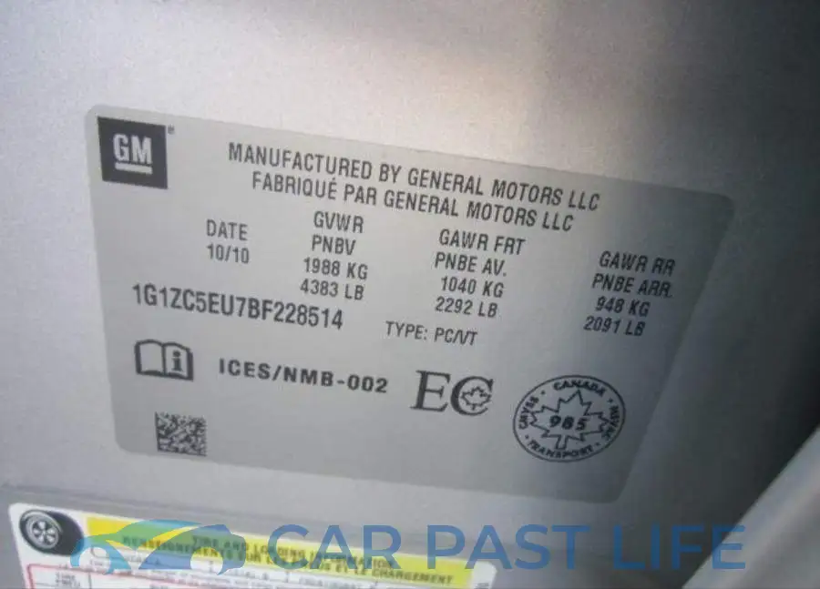1G1ZC5EU7BF228514# 6