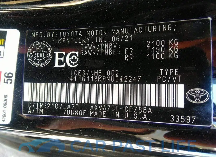 4T1G11BK8MU042247# 11