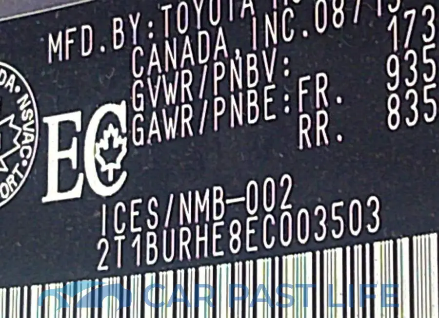 2T1BURHE8EC003503# 9