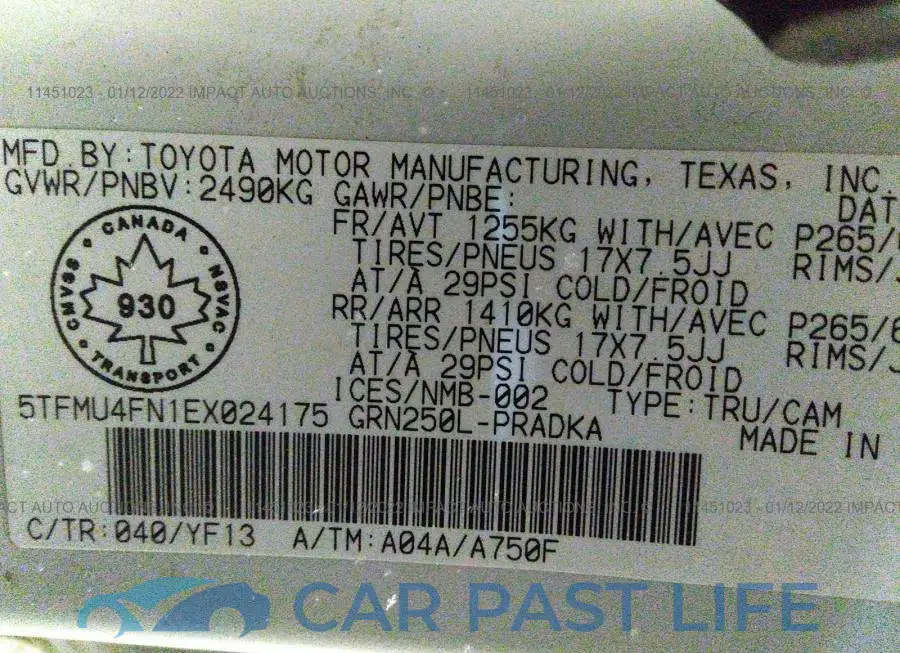 5TFMU4FN1EX024175# 9
