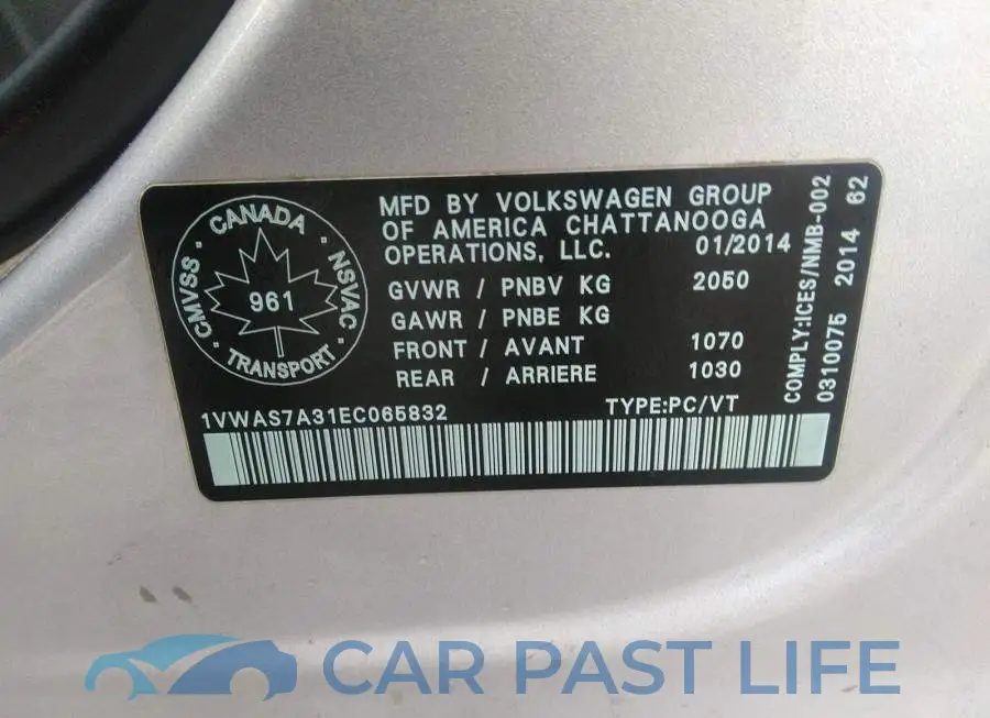 1VWAS7A31EC065832# 9