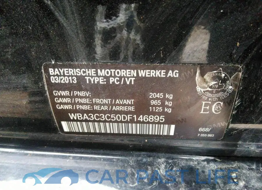 WBA3C3C50DF146895# 9