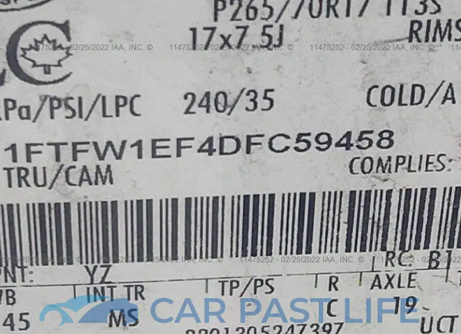 1FTFW1EF4DFC59458# 9