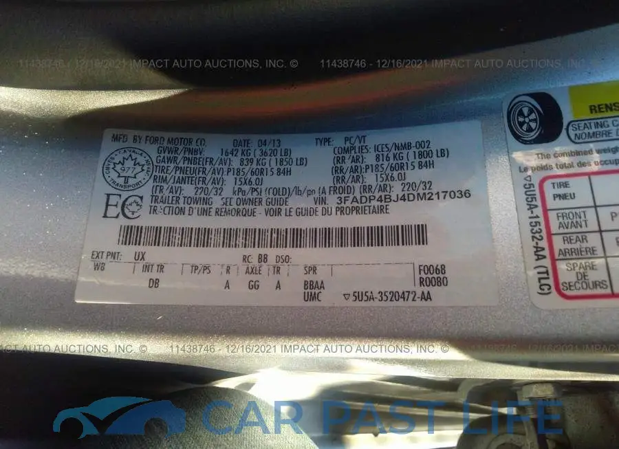 3FADP4BJ4DM217036# 9