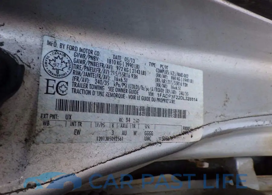 1FADP3F22DL328814# 9