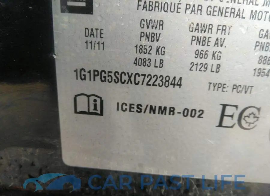1G1PG5SCXC7223844# 9